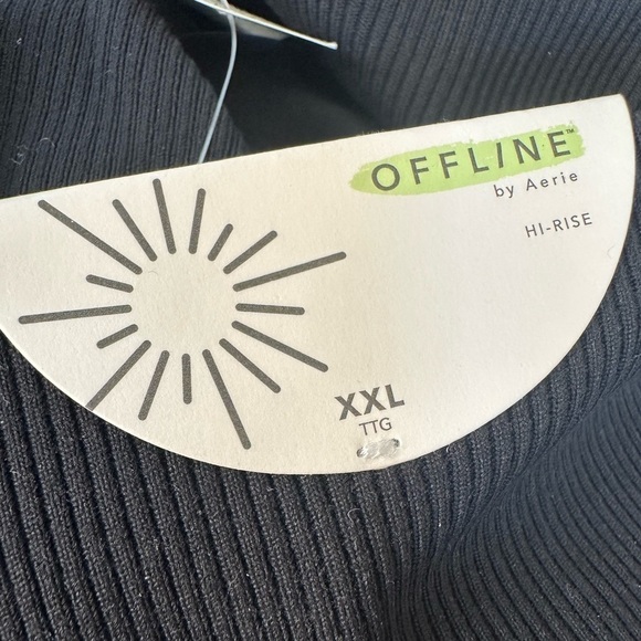 Offline by Aerie Goals High Waisted Ribbed leggings XXL NWT - Picture 5 of 8